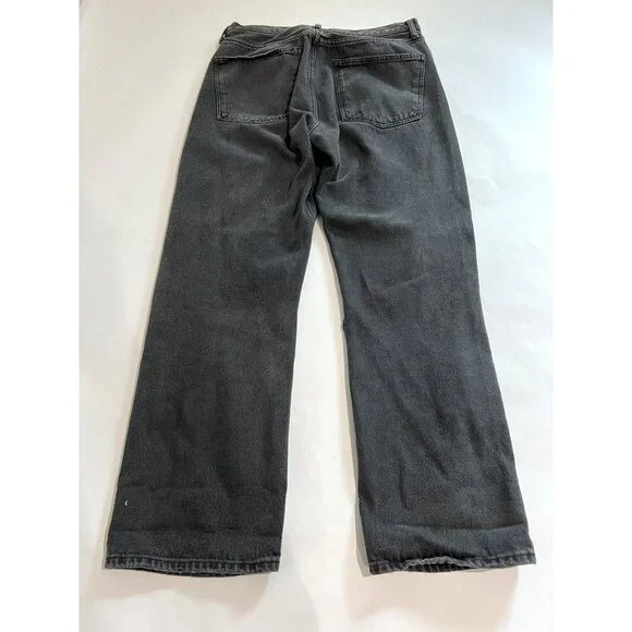 AGOLDE 90's Mid Rise Distressed Loose Jeans in Smokestack